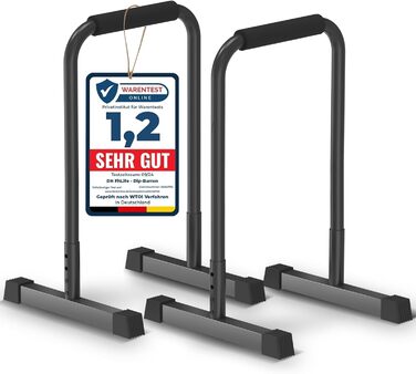 Бруси для віджимань DH FitLife | Регульовані бруси 80-90 см | Паралелепіди для калістеніки та силових тренувань | Стабільні та безпечні | Обладнання для фітнесу в приміщенні та на вулиці