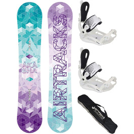 Жіночий сноуборд-комплект Airtracks Akasha Lady 150 см з кріпленням FASTEC Master та чохлом
