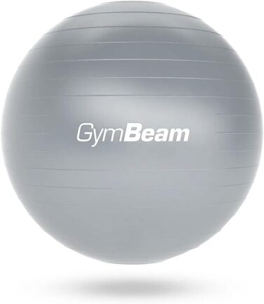 Гімнастичний м'яч GymBeam 85 см з насосом, сірий – для стабільності, зміцнення, профілактики та полегшення болю в спині