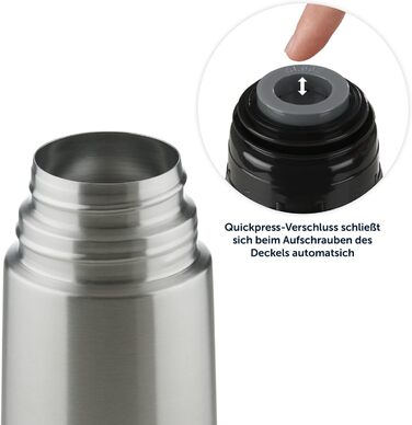 Термос Blumtal 700 мл з нержавіючої сталі - BPA-free, срібний колір. Ізотермічна фляга для напоїв, не протікає.