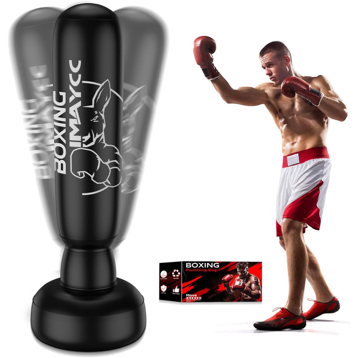 Стенд-мішок для боксу дорослий/підлітковий, 180 см, PVC, для боксу, кікбоксингу, муай-тай, MMA, боксерського тренування