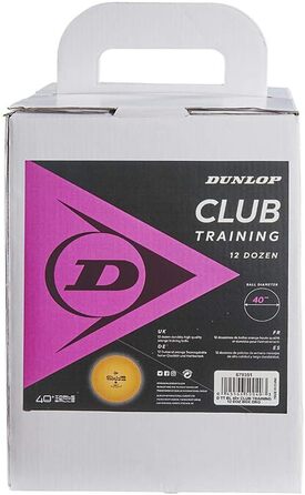 Dunlop Club Training 144 тенісних м'ячів для настільного тенісу, оранжеві, для тренувань, набір для початківців і досвідчених гравців
