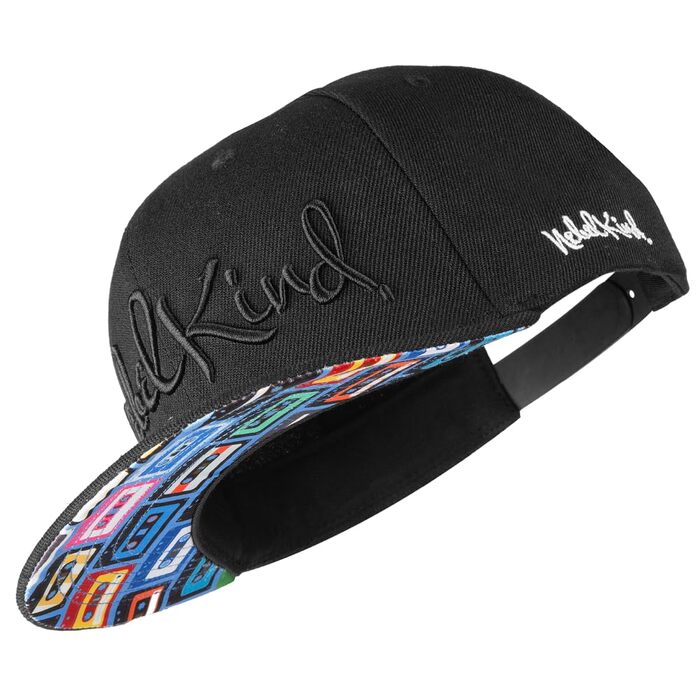 Кепка-снэпбек Nebelkind унісекс чорна, регульована бейсболка з прямим козирком у стилі streetwear, один розмір