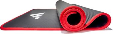 Фітнес-килимок для тренувань adidas, товщина 10 мм, 183x61 см, з ременем для перенесення, червоний