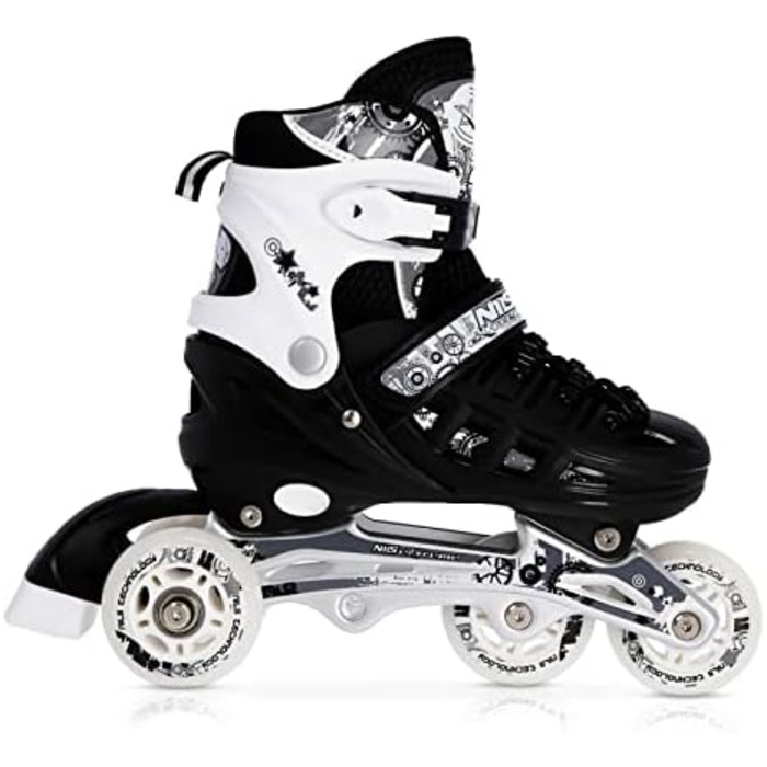 Кольорові ролики Nils Extreme 4in1 для дітей та дорослих, 39-42, ACEB7-підшипники, регульовані, синій