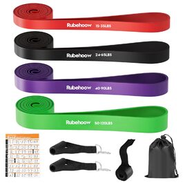 Набір еластичних стрічок RUBEHOOW для фітнесу та йоги (15-120 lbs)