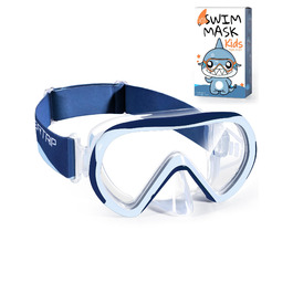 Дитяча маска для снорклінгу та дайвінгу Supertrip, 6-14 років, скло, для хлопчиків та дівчаток (SeaBlue)