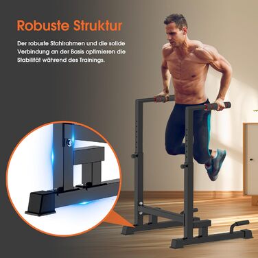 Бруси для віджимань DH FitLife, регульовані, для дому, кросфіт, каллістеніка, паралети, 100-130 см