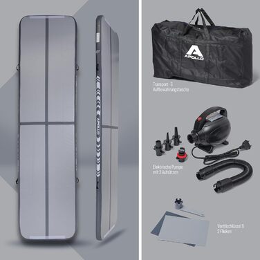 Надувний гімнастичний мат Apollo Air Mat Pro для дорослих і дітей, 3 м і 4 м, універсальний мат для дому та вулиці