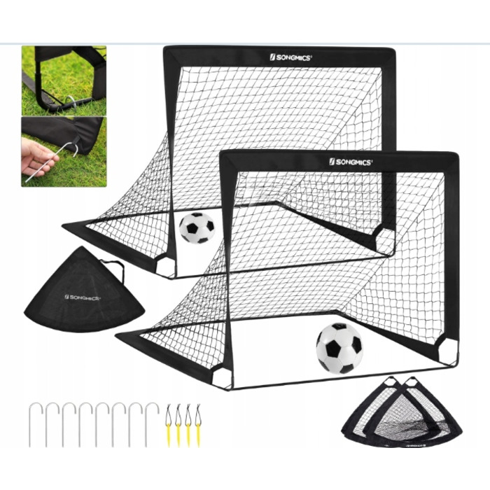 Набір із 2-х дитячих футбольних воріт: складані, переносні, для тренувань та саду (120 см)