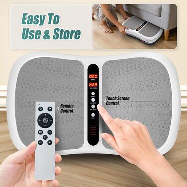 Віброплатформа Triclicks Ultra Slim для схуднення з Bluetooth, USB-плеєром, 2 стрічками, пультом та 180 рівнями