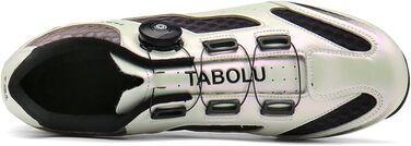 Чоловічі велосипедні туфлі для MTB та шосе, без засуву, срібного кольору (47 EU)