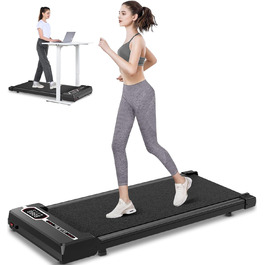 Walking Pad Dskeuzeew 2 в 1 - біговий килимок для дому, електричний, з LED-дисплеєм та пультом керування, чорний