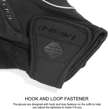 Велосипедні рукавички Inbike Habfinger з вентиляцією, антиковзаючі, амортизуючі, для гірського велосипеда, чоловічі/жіночі, літні, для велоспорту, MTB (Чорний, M)