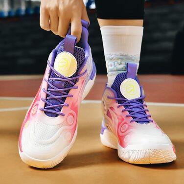 Кросівки баскетбольні для жінок та чоловіків, дихаючі, модні, спортивні, зручні, легкі, з антиковзаючою підошвою, розмір 37.5/38.5 EU, колір Рожевий