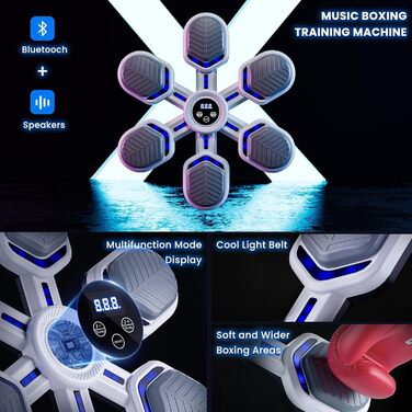 Мускульний боксерський тренажер Sunshne Smle - настінний боксерський автомат з Bluetooth, регулюванням швидкості