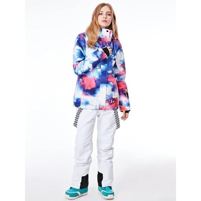 Комплект зимового одягу HOTIAN Daen: водонепроникний, вітронепроникний, для катання на лижах, сноуборді та туризму (XS, 3white+black)