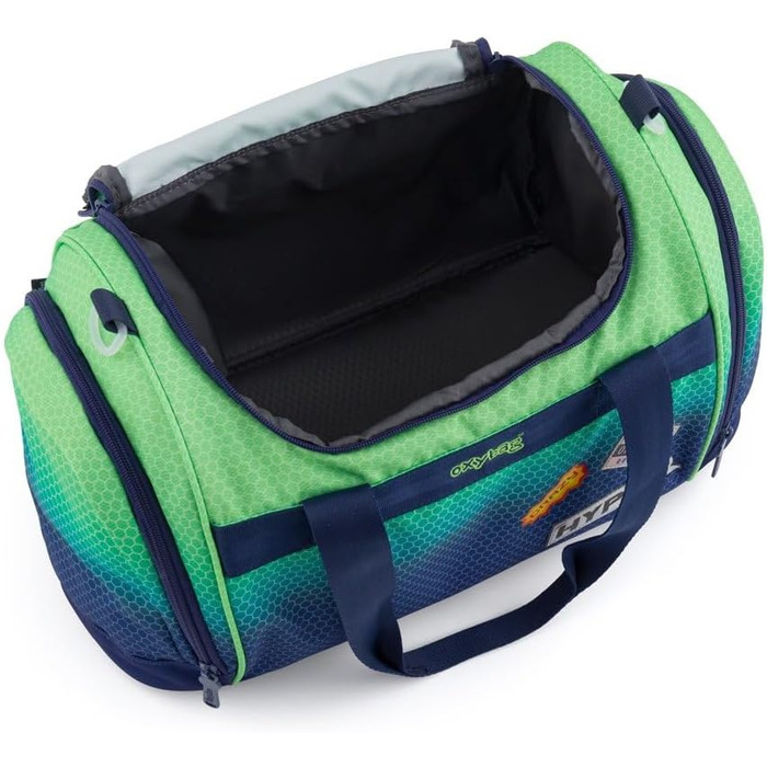 Спортивна сумка Kinder з відділенням для взуття, 2 бічними кишенями, регульованим плечовим ременем, 100% поліестер, 45×28×22 см, 600 г (Блакитна)