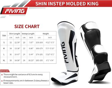 Шокери на ногу FIVING для MMA, кікбоксингу та муай-тай, з захистом зап'ястя, регульовані, з підкладкою, білі (L)