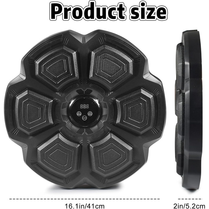 Боксерський тренажер Forhome з LED-підсвіткою та Bluetooth, професійний настінний, з рукавичками, 9 режимів швидкості та лічильник