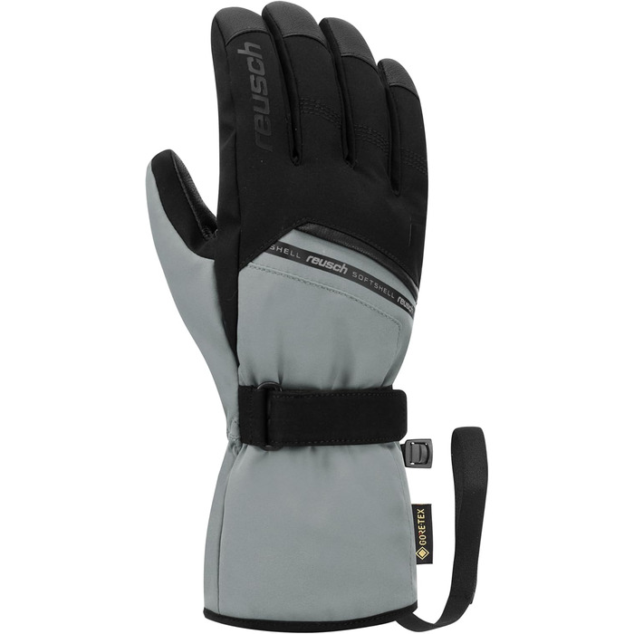 Унісекс лижні рукавички Reusch Morris Gore-Tex, водонепроникні, дихаючі, теплі, чоловічі, розмір 10.5, сірі-чорні