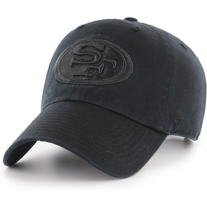 Кепка NFL San Francisco 49ers Clean Up, чорна, унісекс, регульований ремінь, логотип команди
