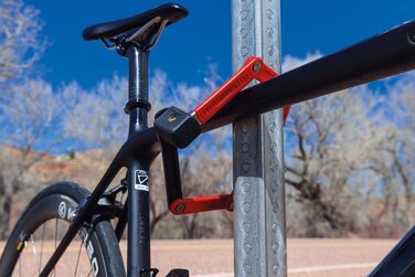 Замок велосипедний ABUS Bordo Lite 6055K SH з кріпленням - 85 см, червоний, сталевий, рівень безпеки 7