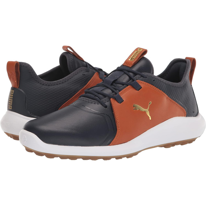 Жіночі гольф-взуття Puma Ignite Fasten8 WMNS, 41 EU, Navy Blazer Gold Leather Brown