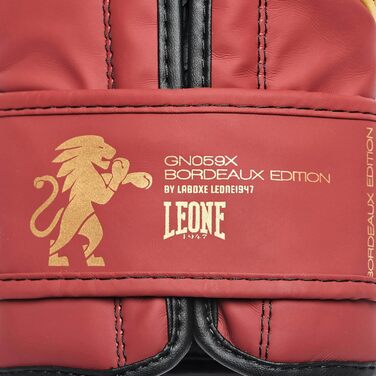 Боксерські рукавички LEONE 1947 Bordeaux Edition, 12 унцій, для дорослих, бордові