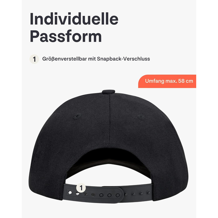 Кепка-снэпбек Johnny Urban Dean унісекс, регульована база-кепка, чорна (один розмір)