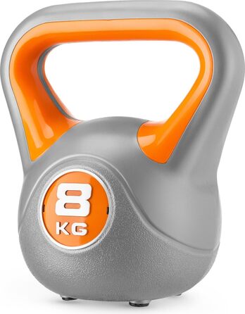 Гиря Gymtek 8 кг, ергономічна ручка, для силових тренувань, фітнесу, домашнього спортзалу, помаранчева