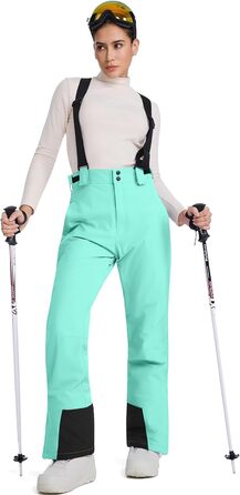 Комплект гірськолижний жіночий 2 в 1: куртка та штани, водонепроникний, вітронепроникний, теплий, для сноуборду та гірськолижного спорту (L, GR+GR)