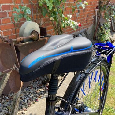 Покриття на сидіння велосипеда, гелевий чохол для сидіння, водонепроникний, для гірського велосипеда, велотренажера, спінінгу (блакитний)