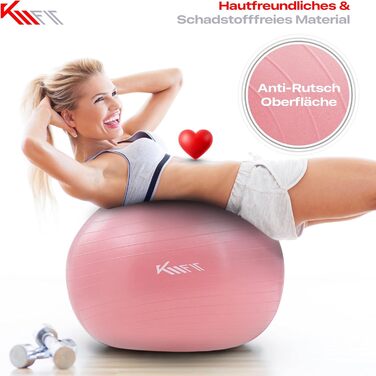 Фітбол 65 см Pezziball для фітнесу, йоги, офісу | Без BPA, з насосом | Стійкий до вибуху