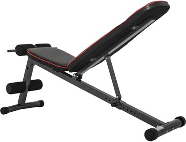 GORILLA SPORTS® Регульована лавка для жиму 9-в-1, кут 30°-60°, багатофункціональна, з м'якою фіксацією ніг, до 200 кг, для преса, спини та фітнесу
