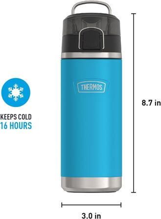 Термос-пляшка THERMOS ICON з поїлкою, 530 мл, темно-бірюзова, нержавіюча сталь, вакуумна ізоляція, з кришкою