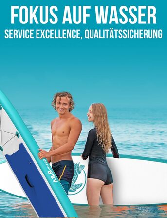 SUP дошка ABBOARD надувна 335 см для 2 осіб, блакитна - комплект з преміум аксесуарами, вантажопідйомність 200 кг