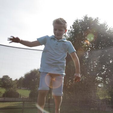 EXIT Toys Наземний батут Silhouette, діаметр 244 см, зелений - з сіткою та захистом, для дітей