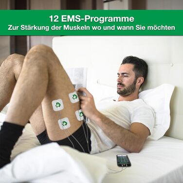 TESMED Trio 6.5: Електричний м'язовий стимулятор з USB-зарядкою - 36 програм, 40 рівнів інтенсивності, 4 електроди - EMS, TENS та масаж для фітнесу та зняття болю