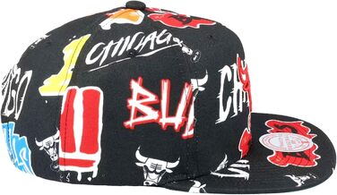 Кепка Mitchell & Ness Snapback Chicago Bulls з наліпками