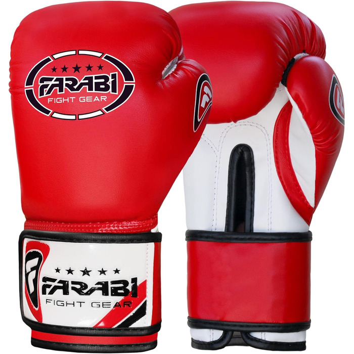 Боксерські рукавички Farabi Sports для дітей 8oz/6oz - білі. Ідеально для боксу, ММА, муай-тай, кікбоксингу та спарингу.