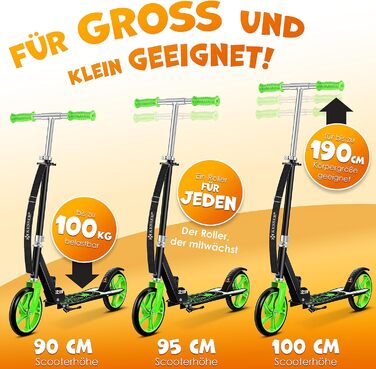 Дитячий самокат KESSER® Cityroller для міста, складаний, трюковий
