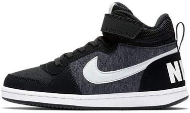 Дитячі кросівки Nike Court Borough Mid SE PSV, 28.5 EU, чорний/платина/сірий/білий