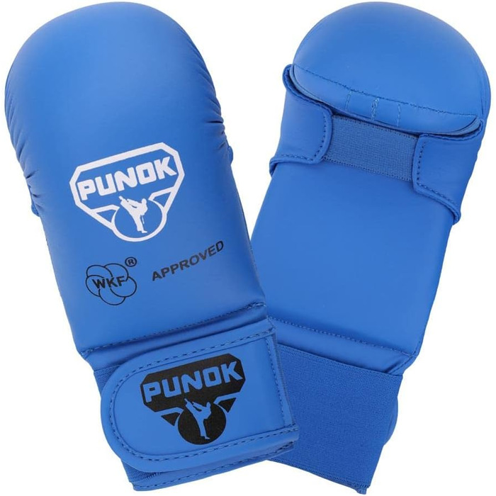 Рукавички для карате Punok Kumite WKF сертифіковані, сині, професійні, для змагань і тренувань, для чоловіків і жінок, комфортні та захисні, розмір S