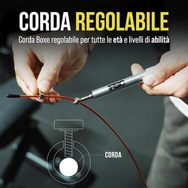 Професійне скакалка для фітнесу, 3,5 м – Crossfit Double Under – чорного або срібного кольору