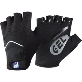 Велосипедні рукавички без пальців для чоловіків, чорні, з гелевими вставками
