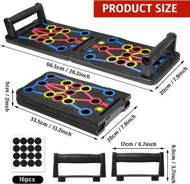 Багатофункціональна дошка для віджимань Push-Up Board, складаний тренажер для комплексного тренування м'язів усього тіла