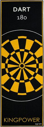 Дартс килимок Kingpower Target Oche для стіл-дарта, захисний гумовий килим для дартборду, жовтий, 237x80 см