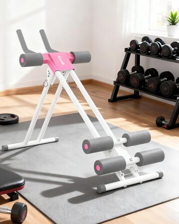 Тренування пресу GuuG: компактний тренажер для дому, для чоловіків та жінок, рожевий