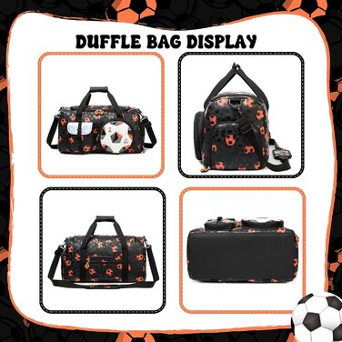 Дитяча спортивна сумка HTgroce для дівчаток з відділенням для взуття, ідеальна для ночівлі, балету, танців, спорту та подорожей (білий)